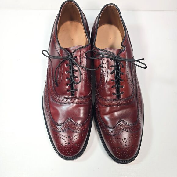 Allen Edmonds Cambridge 8685 Shell Cordovan Wingtip Oxford Burgundy 8.5 D USA main image 5